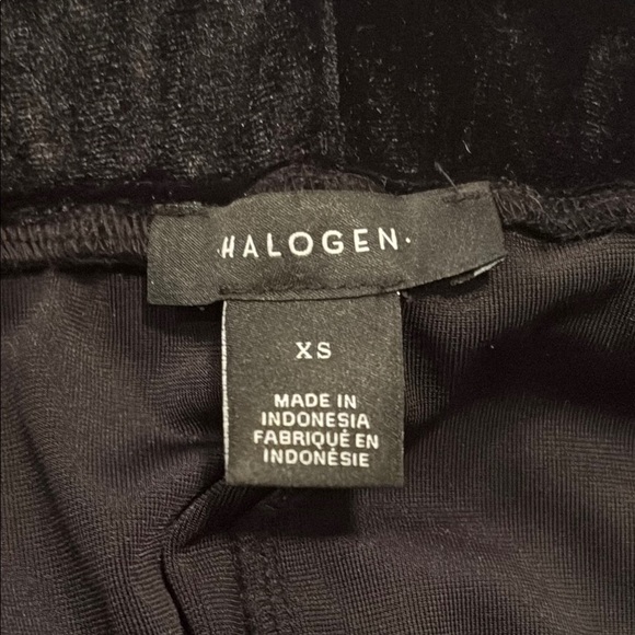 Halogen Women’s Black Wide Leg Velvet Pants With Belt Size XS - Picture 4 of 4